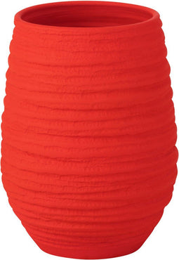 J-Line bloempot Fiesta - keramiek - rood - medium