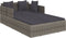vidaXL - Ligbed - met - kussens - 182x118x63 - cm - poly - rattan - grijs