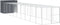 vidaXL - Hondenhok - met - ren - 214x1069x181 - cm - staal - antraciet