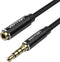 Vention BHCBF audio kabel 1 m 3.5mm TRRS Zwart