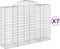 vidaXL - Schanskorven - 7 - st - gewelfd - 200x50x140/160 - cm - ijzer