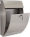 Brievenbus New York inox met 2 palen mat roestvrij staal inox