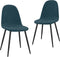 vidaXL - Eetkamerstoelen - 2 - st - fluweel - blauw