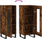 vidaXL - Dressoir - 34,5x34x90 - cm - bewerkt - hout - gerookt - eiken