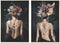Schilderij Home ESPRIT Zwart Groen chica 80 x 3,5 x 120 cm (2 Stuks)