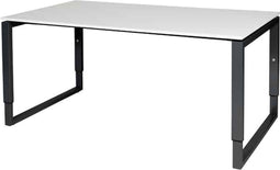 Verstelbaar Bureau - Plus 160x90 grijs - zwart frame