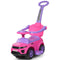 Coast 3-in-1 Loopauto - Duwauto - Afneembare duwstang - Roze - 89×43×84 cm