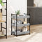 vidaXL - Keukentrolley - 50x30x70 - cm - bewerkt - hout - grijs - sonoma - eikenkleur