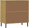 vidaXL - Dressoir - met - 3 - lades - OSLO - 77x40x79,5 - cm - grenenhout - bruin