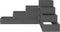 vidaXL - Plantenbak - 4-laags - 80,5x79x36 - cm - massief - grenenhout - grijs
