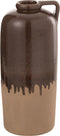 J-Line vaas Handvat - keramiek - beige/bruin - small - 38 cm hoog