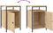 vidaXL - Nachtkastje - 40x42x60 - cm - bewerkt - hout - sonoma - eikenkleurig