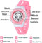 Kinderhorloges Meisjes Jongens Digitaal 7 Kleuren LED Digitaal horloge voor Kinderen Waterdicht Sport Buiten Multifunctioneel Digitale horloges met Stopwatch / Alarm Leeftijd 4-15, roze, klein 26g
