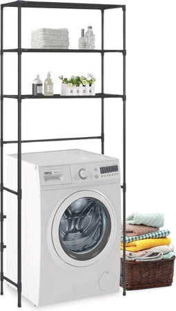 Luft - Opbergrek - 3 planken - Wasmachine en Droger ombouw - 154 cm hoog - 63 cm breed - 30 cm diep