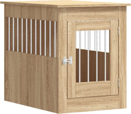 vidaXL - Hondenbench - 55 - x - 80 - x - 68 - cm - bewerkt - hout - sonoma - eikenkleurig