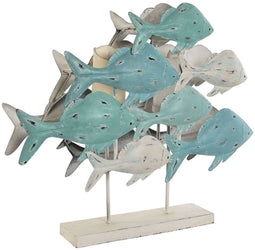 Decoratieve figuren Home ESPRIT Mediterrane Vissen 60 x 15 x 53 cm