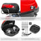 tectake® XXL Motorkoffer - Scooter Koffer 48 Liter - Veiligheidsslot 2 Sleutels - Matzwart
