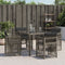 Tuinstoelen 4 st met kussens poly rattan grijs