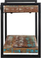 vidaXL - Wandschap - massief - gerecycled - hout - meerkleurig
