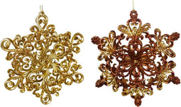 5.1 inch Snowflake Orna X 2. I 5x5x10 cm kerstornament