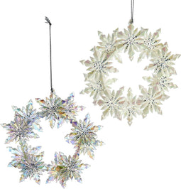 5.3 inch Acrylic Snowflake Wreath Orn 2/Asstd. 13,462x1,4986x13,462...