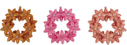 5.3 inch Star Wreath Orna X 3. I 5x5x10 cm kerstornament