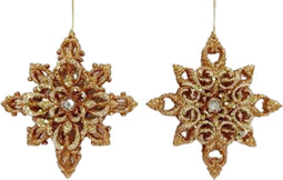 5.5 inch Snowflake Orna X 2. I 5x5x10 cm kerstornament