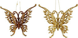 5 inch Butterfly Orna X 2 5x5x10 cm kerstornament