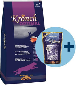 5 kg + 175 gr Kronch optimal puppy met gratis kronch 100% zalmsnacks hondenvoer