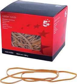 5 Star elastieken 3 mm x 150 mm, doos van 500 g