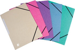 5 Star elastomap 3 kleppen geassorteerde pastelkleuren pak van 10