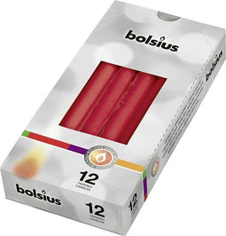 5 stuks - Bolsius - Gotische kaarsen doos 12 rood.