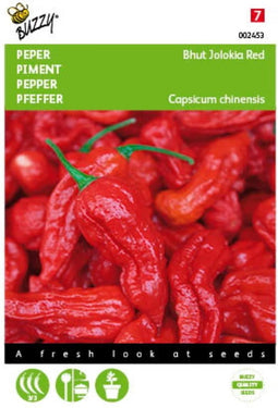 5 stuks - Buzzy - Peper Bhut Jolokia Red Tuinplus