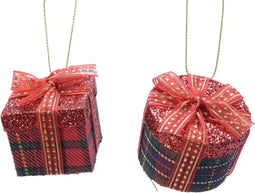 5 stuks! Giftbox plastic hangend rood