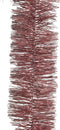 5 stuks! Guirlande lametta glans d7 cm en h270 cm veloursroze