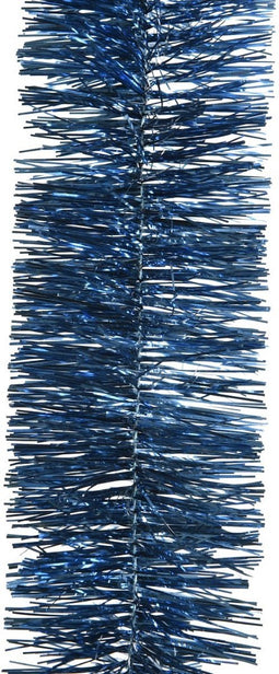 5 stuks! Guirlande lametta glans d7 cm en l270 cm nachtblauw