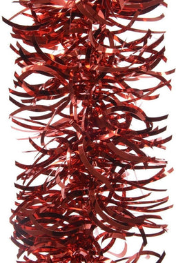 5 stuks! Guirlande lametta golf d10 cm en hoogte 270cm kerstrood