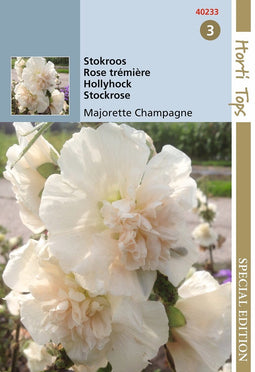 5 stuks - Hortitops - HTS Althaea (Alcea) Stokroos Majorette Champagne