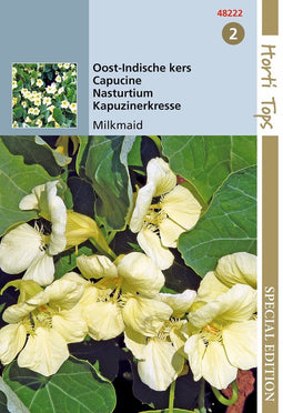 5 stuks - Hortitops - HTS Tropaeolum, Oost-indische kers Milkmaid