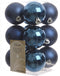 5 stuks Kerstbal plastic glans-mat diameter 6cm nacht blauw KSD