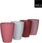 5 stuks - Mica Decorations - Bloempot Tusca pot rond wit roze marsa...