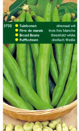 5 stuks Tuinbonen driemaal wit 250 gram