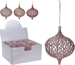 5 stuks! Ui hangdeco 9 cm 3 assorti elegance