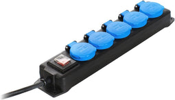 5-voudige stekkerdoos ip44 met schakelaar 4,5m kabel