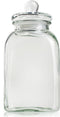 Glaspot met deksel 'Giel' h26 d16 cm - Transparant/Helder/Doorzichtig glas - Decoratie