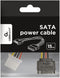 Gembird CC-SATA-PS-M - MOLEX naar SATA voedingskabel - 15 cm - Multi-color