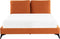 MELLE - Tweepersoonsbed - Oranje - 160 x 200 cm - Fluweel