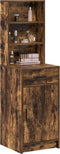 vidaXL - Hoge - Kast - in - Gerookt - Eiken, - 40x41x135 - cm, - Gemaakt - van - Engineered - Wood