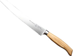 Messermeister Oliva Elite - Elegant 23 cm Broodmes met Olijfhouten Handvat - Duitse Precisie