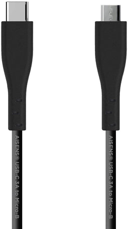 Aisens A107-0349 - USB-C naar Micro USB B Kabel - 1 m - Zwart